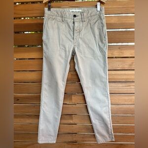 Norse Projects Aros Slim Heavy Chinos in Khaki